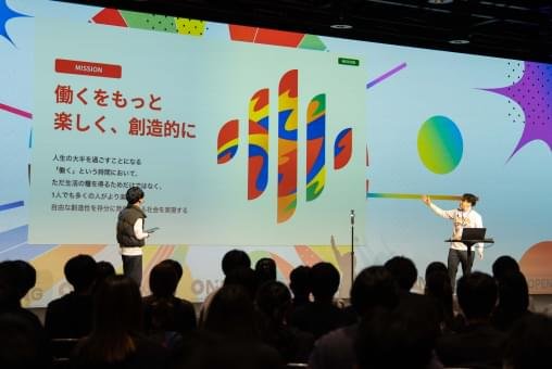 全社総会「kubell CAMP」でのプレゼンテーションの様子